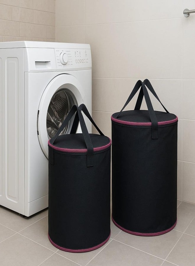 BLESS BERRIES Foldable Laundry Bag with Side Handles | Collapsible Storage Basket for Clothes Toys Blankets | Durable Fabric Home Organizer for Bedroom Bathroom Dorm Travel Use - Image 3